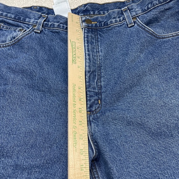 Carhartt Flannel Lined Jeans 40X 32 Relaxed Fit Blue Pants RN#14806 Workwear - Picture 5 of 10